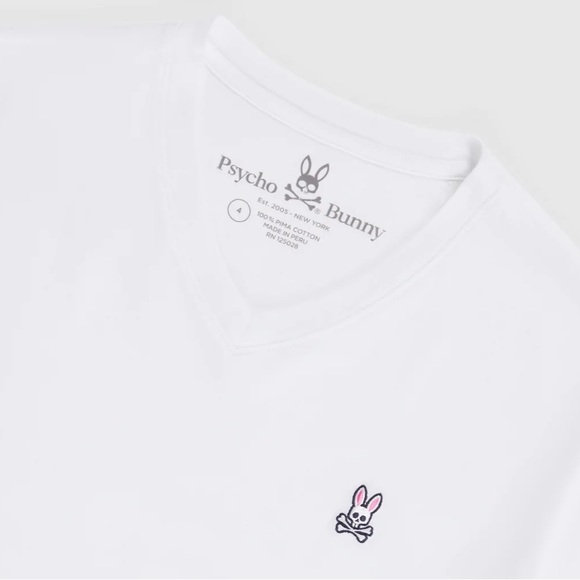Psycho Bunny Mens Classic V Neck Tee Brand New! - Picture 3 of 5